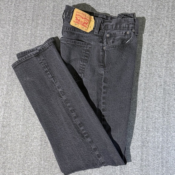 Levi's Other - Levis 501 Straight Leg Button Fly Mens Jeans - 44x32 , Black